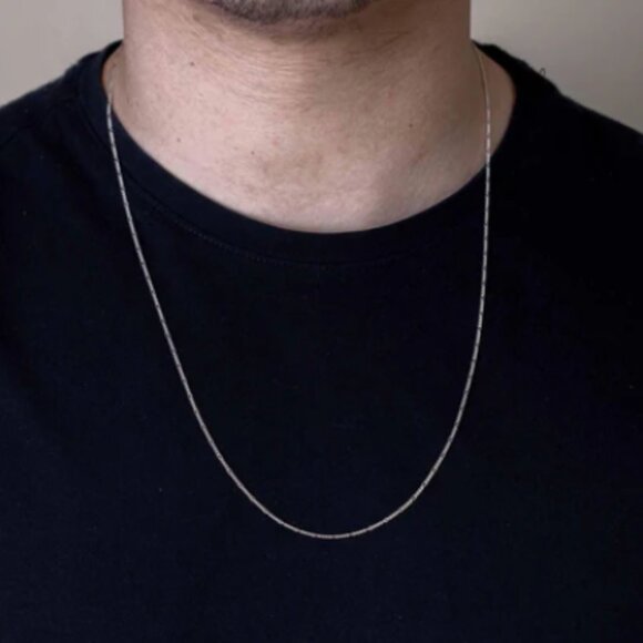 Silver 925 High Polished Rope Chain 1.3mm 24 inches